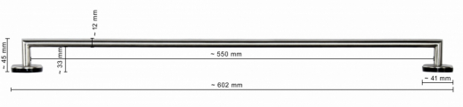 Handtuchhalter - Edelstahl, magnetisch - 60,0cm lang