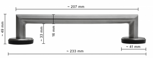 Kühlschrankgriff (universal) - Edelstahl, magnetisch
